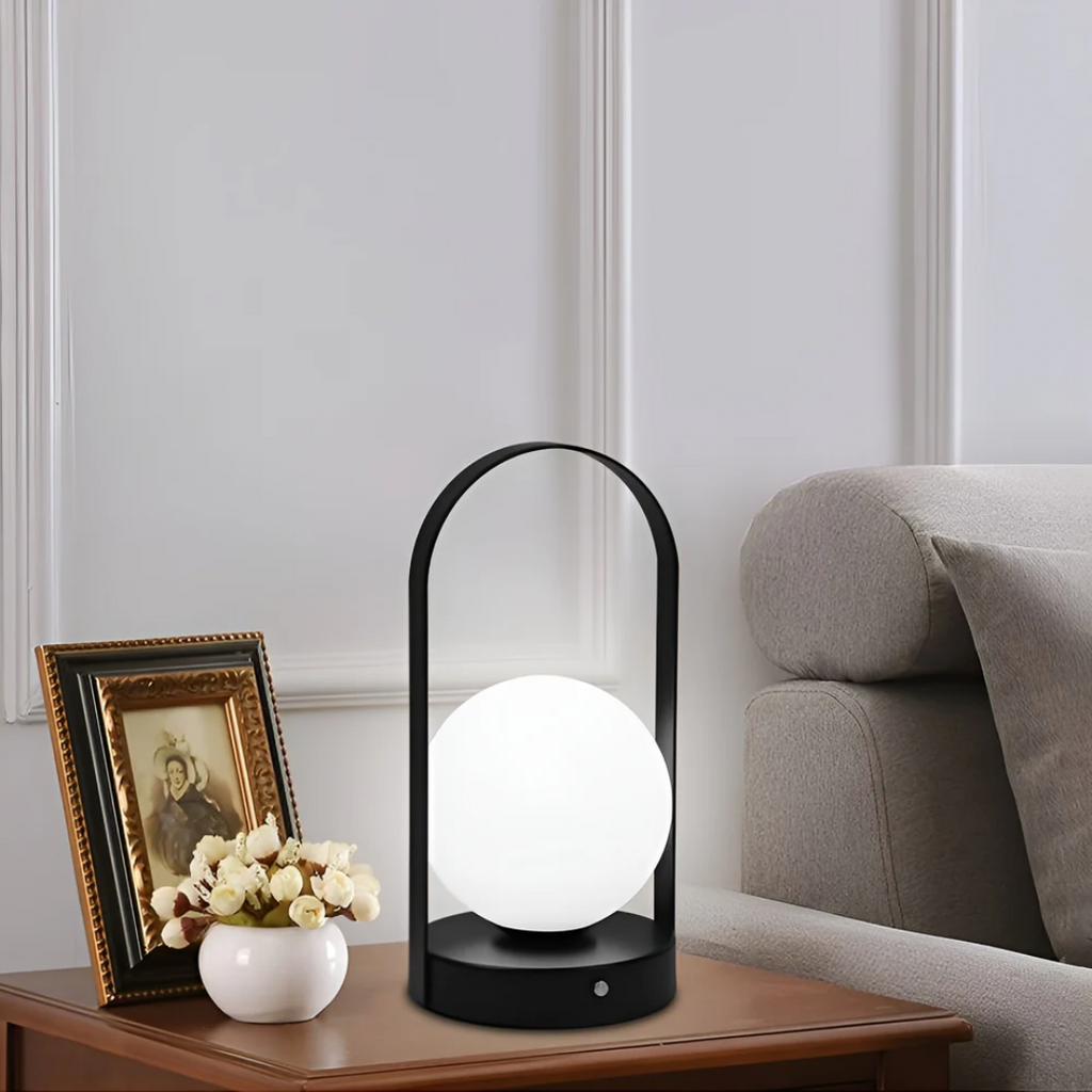 AuraLicht Wireless Table Lamp – Rechargeable & Stainless Steel Design Lamp