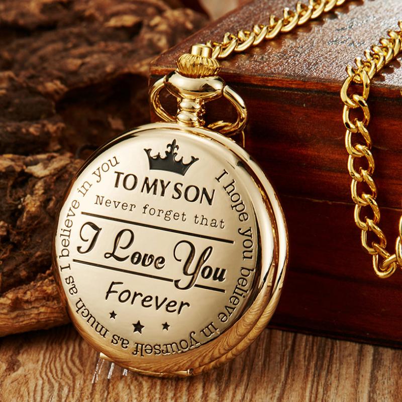 To my son quartz pocket watch