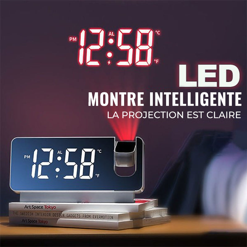 Digital Projection Alarm Clock for Wall or Ceiling Display