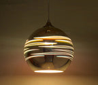 Striped Sphere – Silver – No Light Included from Factory - Dia 36cm