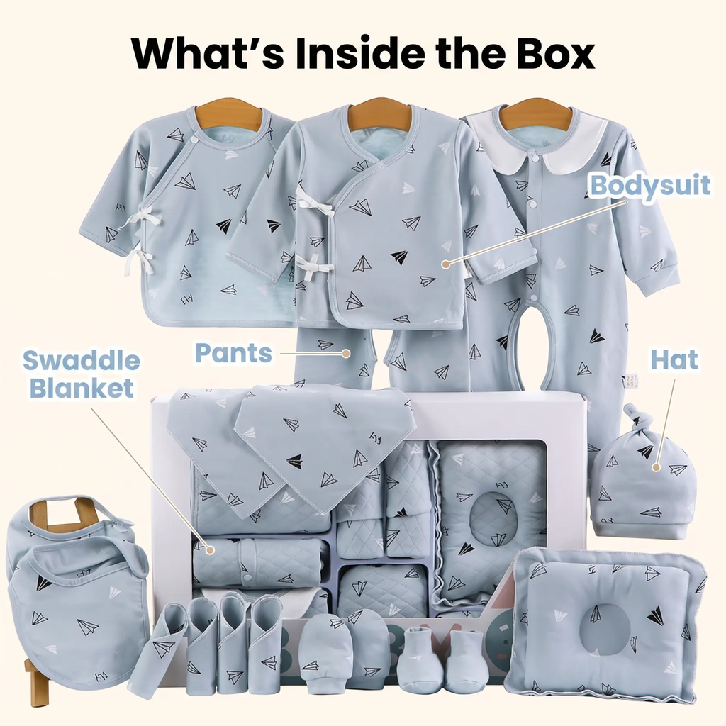 Baby Gift Box Set Made of Cotton for Newborns