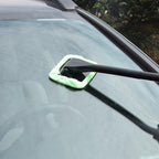 Microfiber cleaner with 2 reusable microfiber hoods