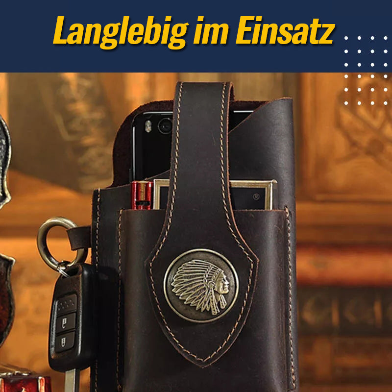 Multifunctional leather phone case