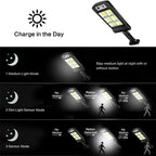 200W Outdoor Solar LED Lamp with Remote Control, Motion and Twilight Sensor