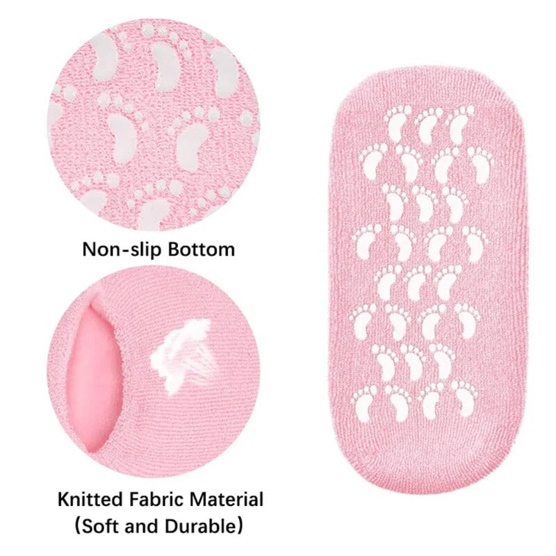Moisturizing socks with gel lining