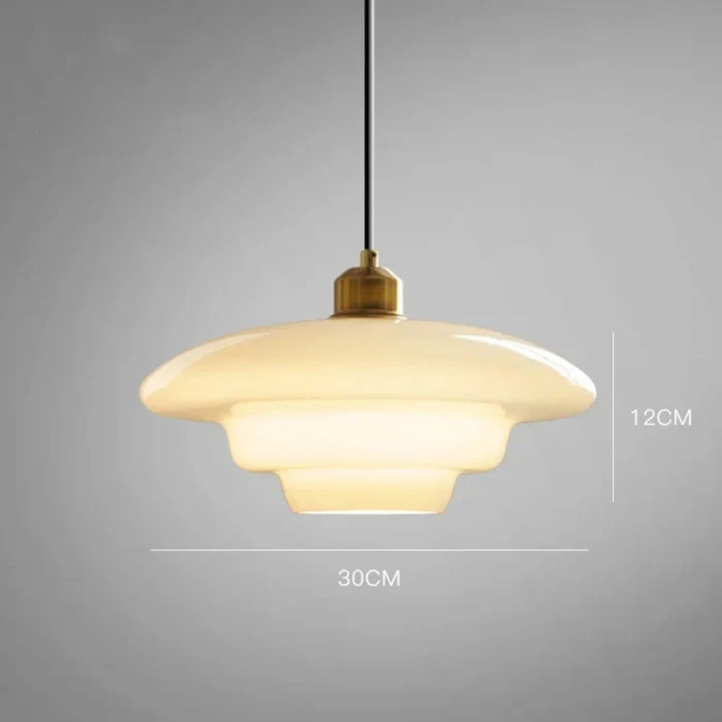 White Glass Pendant Lamp for Dining Room and Kitchen