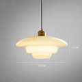 White Glass Pendant Lamp for Dining Room and Kitchen