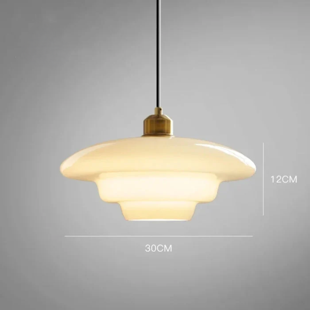 White Glass Pendant Lamp for Dining Room and Kitchen