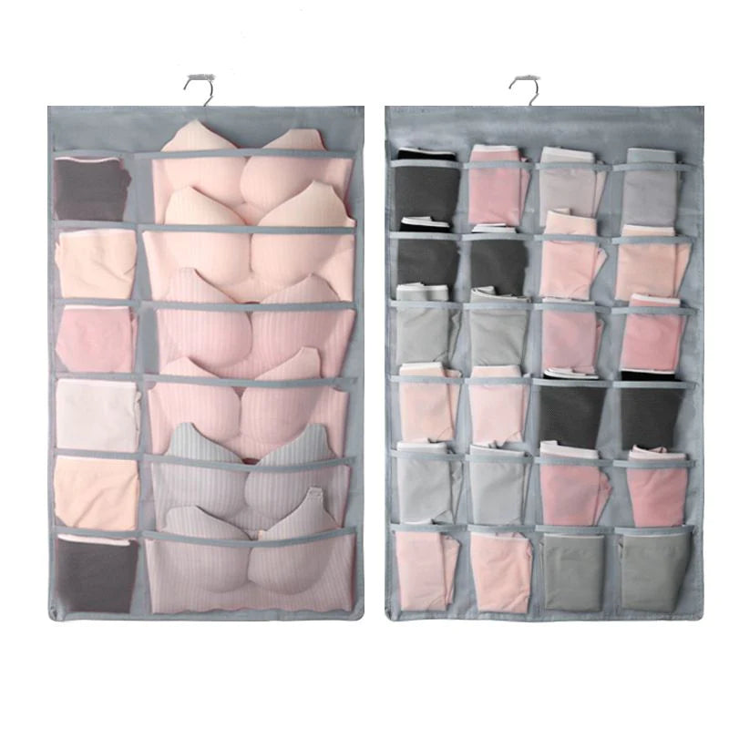 Dual Sided Wall Shelf Wardrobe Storage Bags