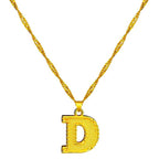 18K gold-plated initial letter necklace