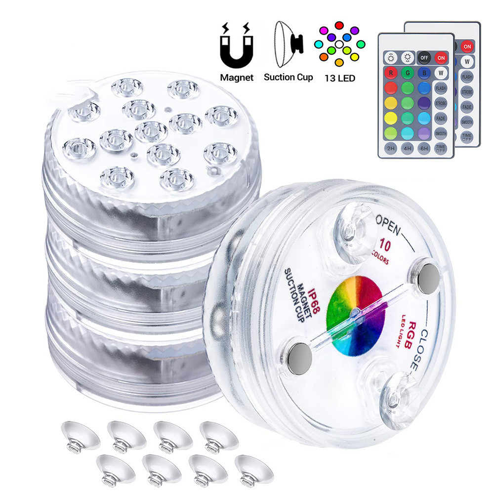 Underwater LED light with remote control – RGB multicolor pool lighting for bathrooms and ponds