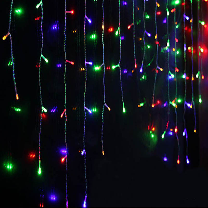 LED Starry Sky Icicle Light String – Decorative Light Curtains for Christmas and Garden