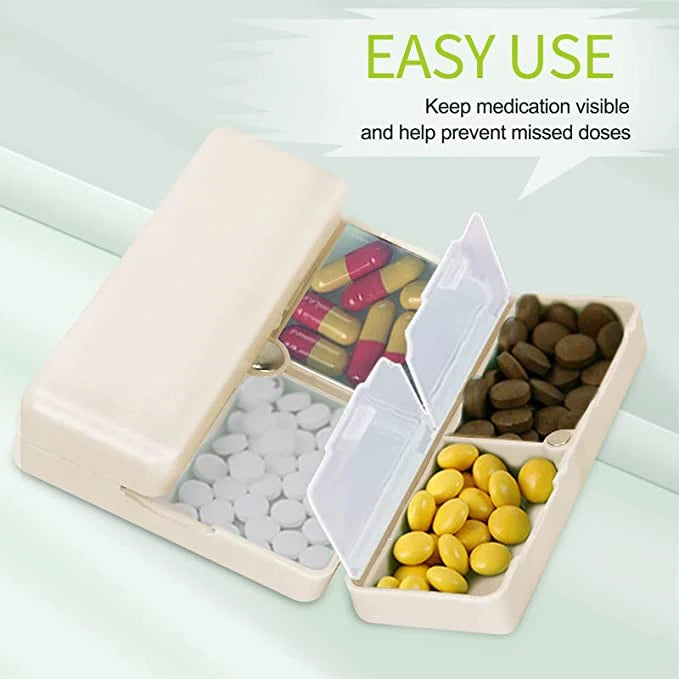 7 Compartments Portable Medication Organizer