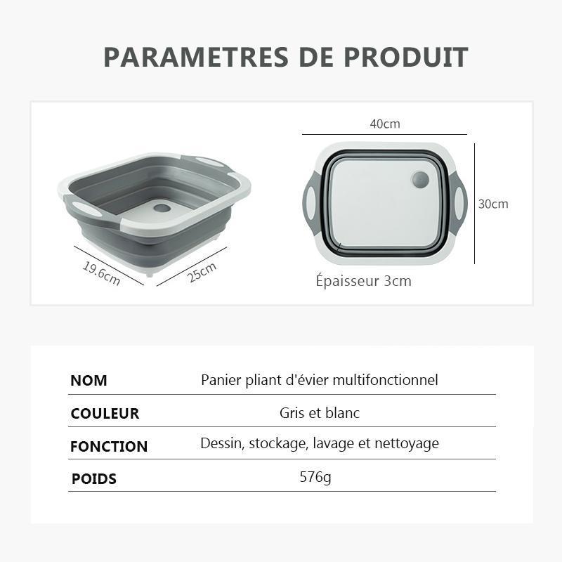 Ciaovie collapsible cutting board with dish container