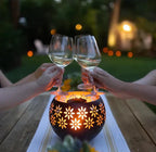 Flower Pattern Candle Lamp – Decorative LED Table Lamp for Stylish Lighting
