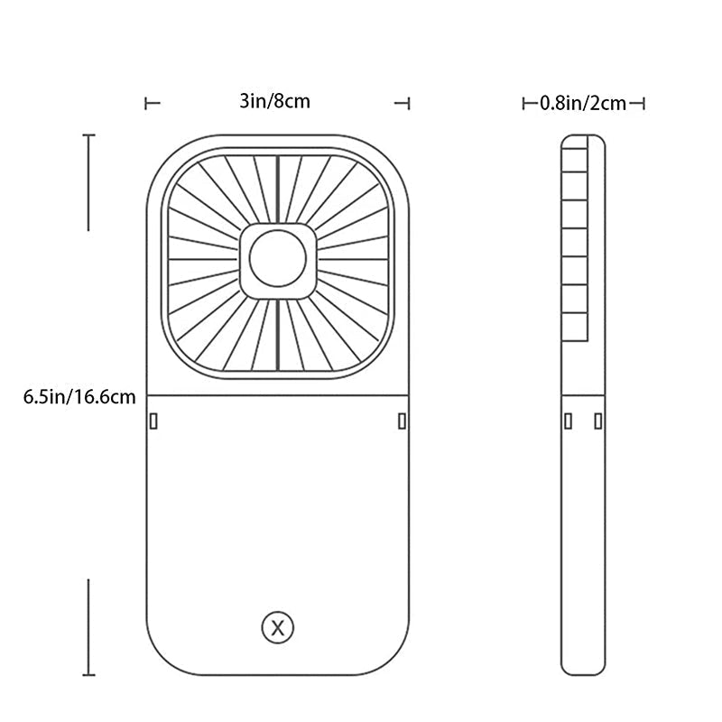 Portable hanging neck fan