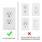 Outlet wall plate with LED night lights