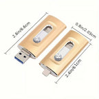 3 in 1 large capacity USB flash drive for mobile phone and computer