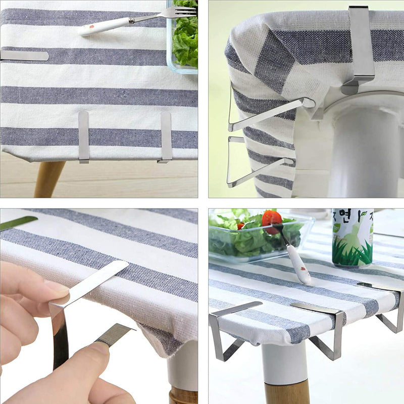 Stainless Steel Tablecloth Clips (Set of 4)