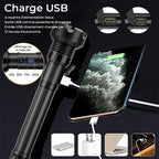 Tactical rechargeable laser LED flashlight