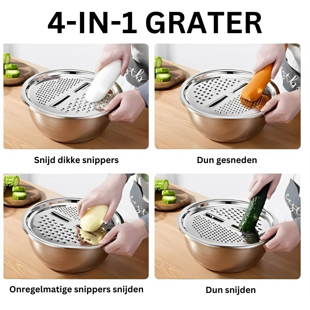 Master Chop - Stylish 3-in-1 Cutting Drawer made of stainless steel