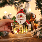 LED Christmas Wooden Ornaments Lighting