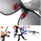 New polarized clip-on folding sunglasses