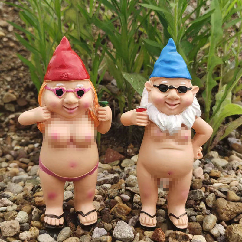 Cheeky Garden Gnome Funny Statue