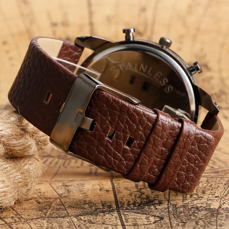 Men's Fashion Large Dial Style Steel Band Watch