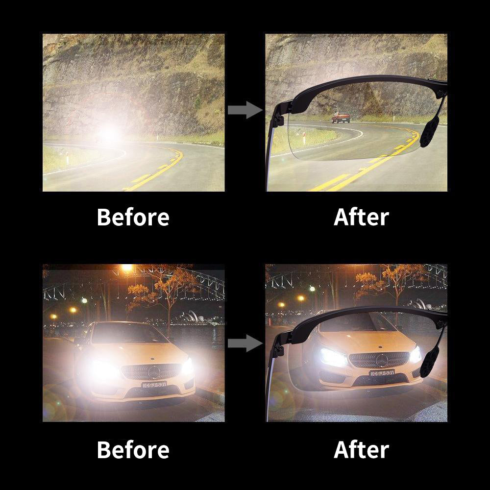 Photochromatic sunglasses with anti-glare polarized lenses