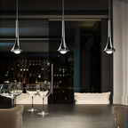 Scandinavian Pendant Lamp in Droplet Shape of Metal