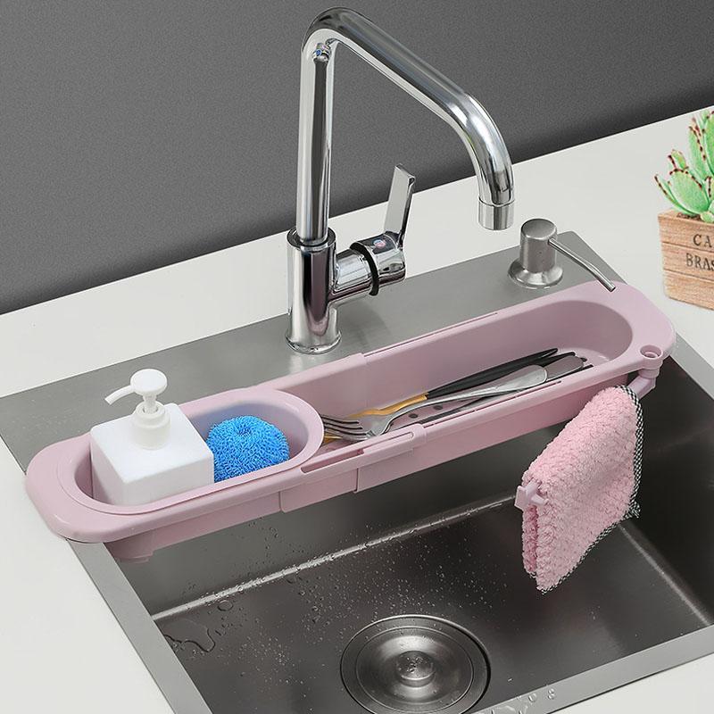 Multifunctional telescopic kitchen support