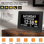 11.5-Inch Digital Calendar Day Clock with 19 Reminders – Claryon