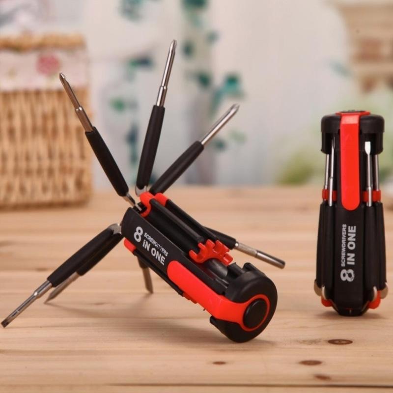 8 Screwdrivers in 1 Tool with Work Light and Flashlight