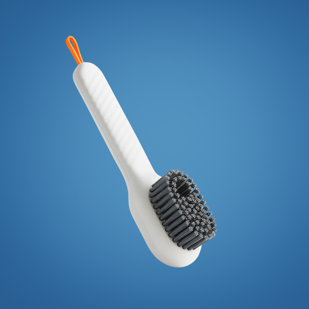 Built-in Soap Dispenser – Soft Non-Scratch Bristles – Quick Shoe Cleaning – Protects Delicate Materials