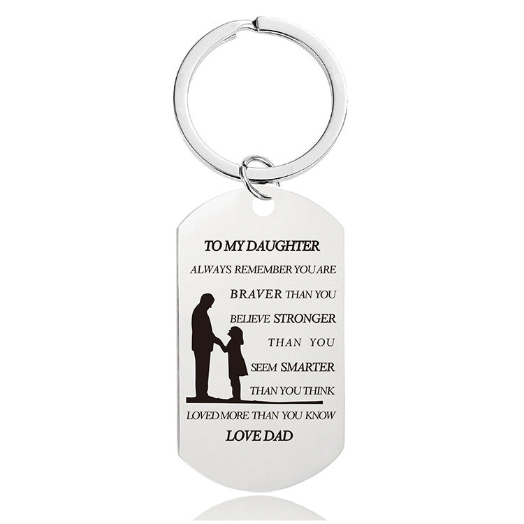 Mother's Day Engraving Metal Keychain with Box