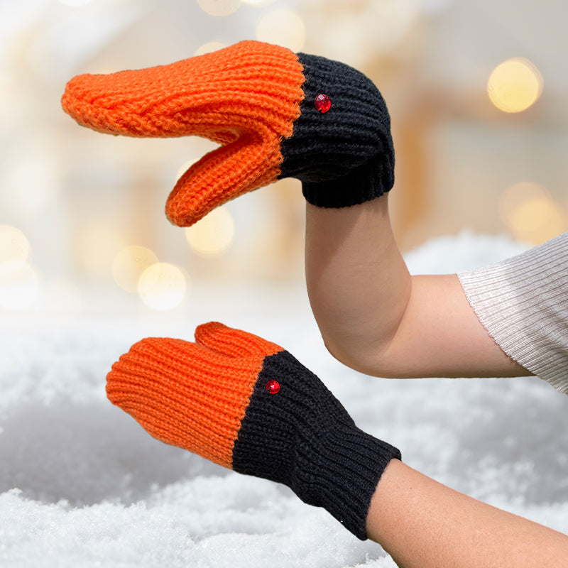 Knitted Warm Duck Skin Gloves