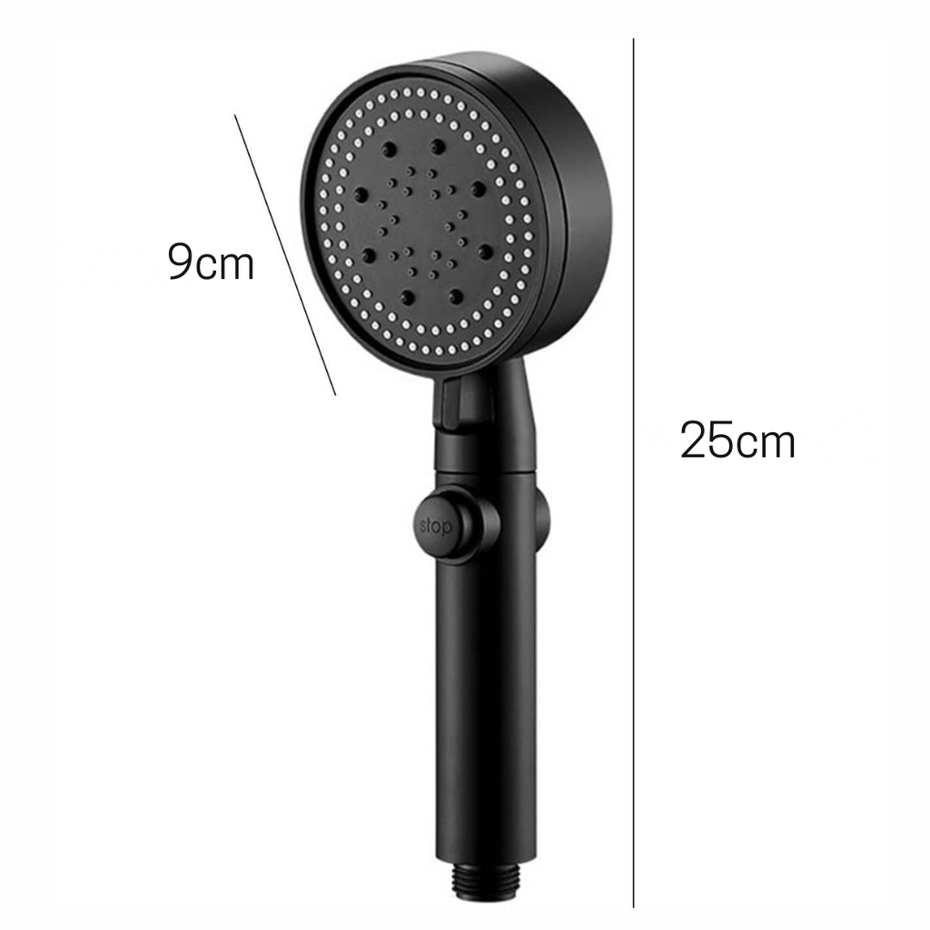 HydroFlow Spa Showerhead Water-Saving Adjustable Features
