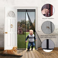 Magnetic Fly Screen Door with Continuous Hook and Loop Fastener