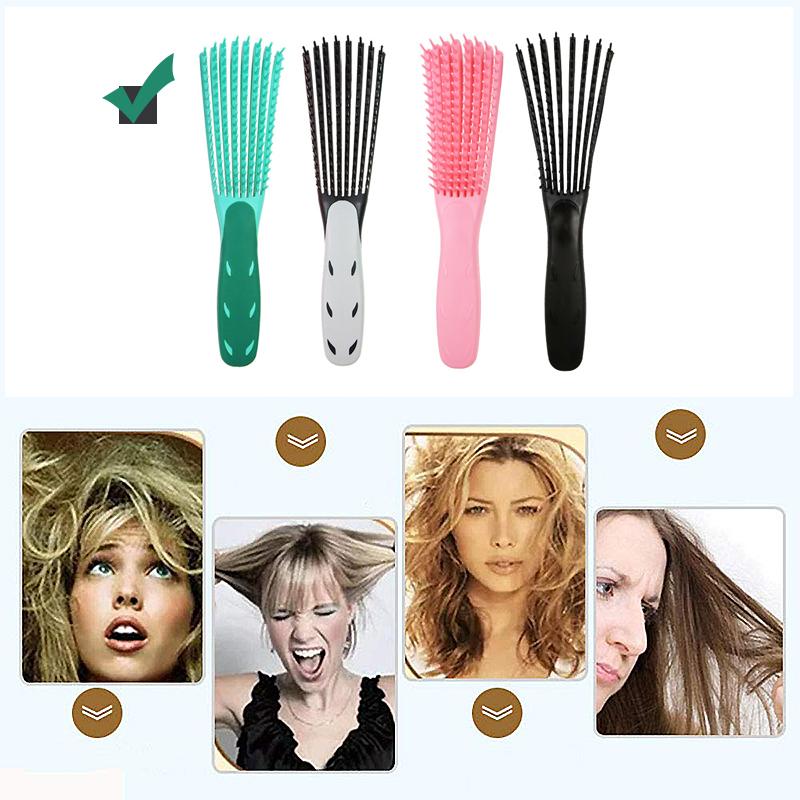 Detangling brush for curly hair