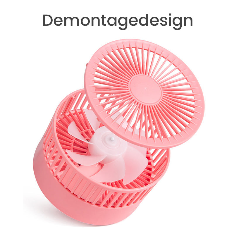 Height-adjustable, rechargeable telescopic stand fan