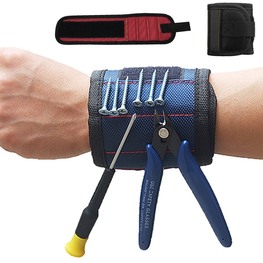 Magnetic Tool Holder Bracelet for Screws and Nails