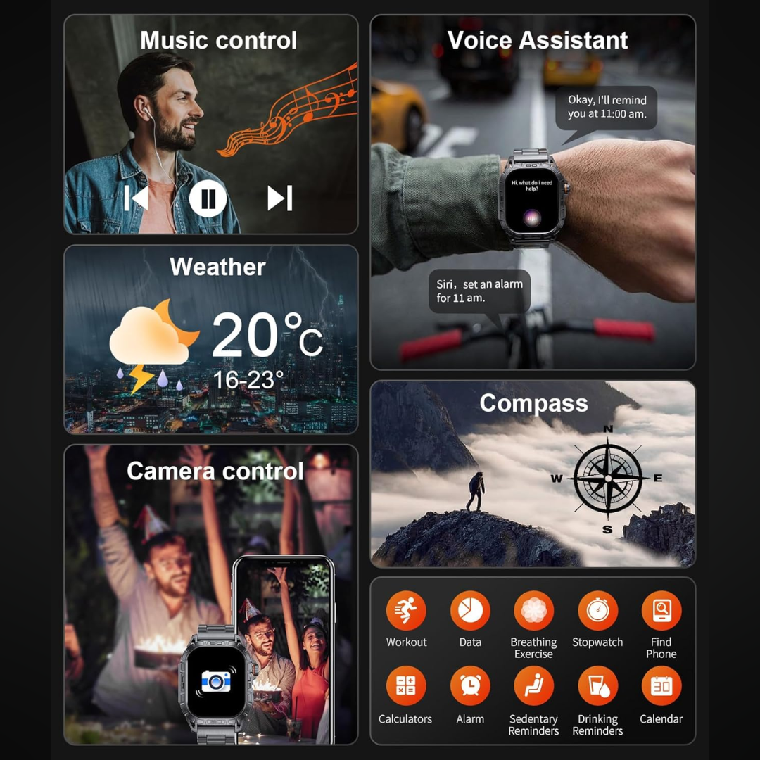 Durable Smartwatch – Waterproof Protection with Military-grade Durability