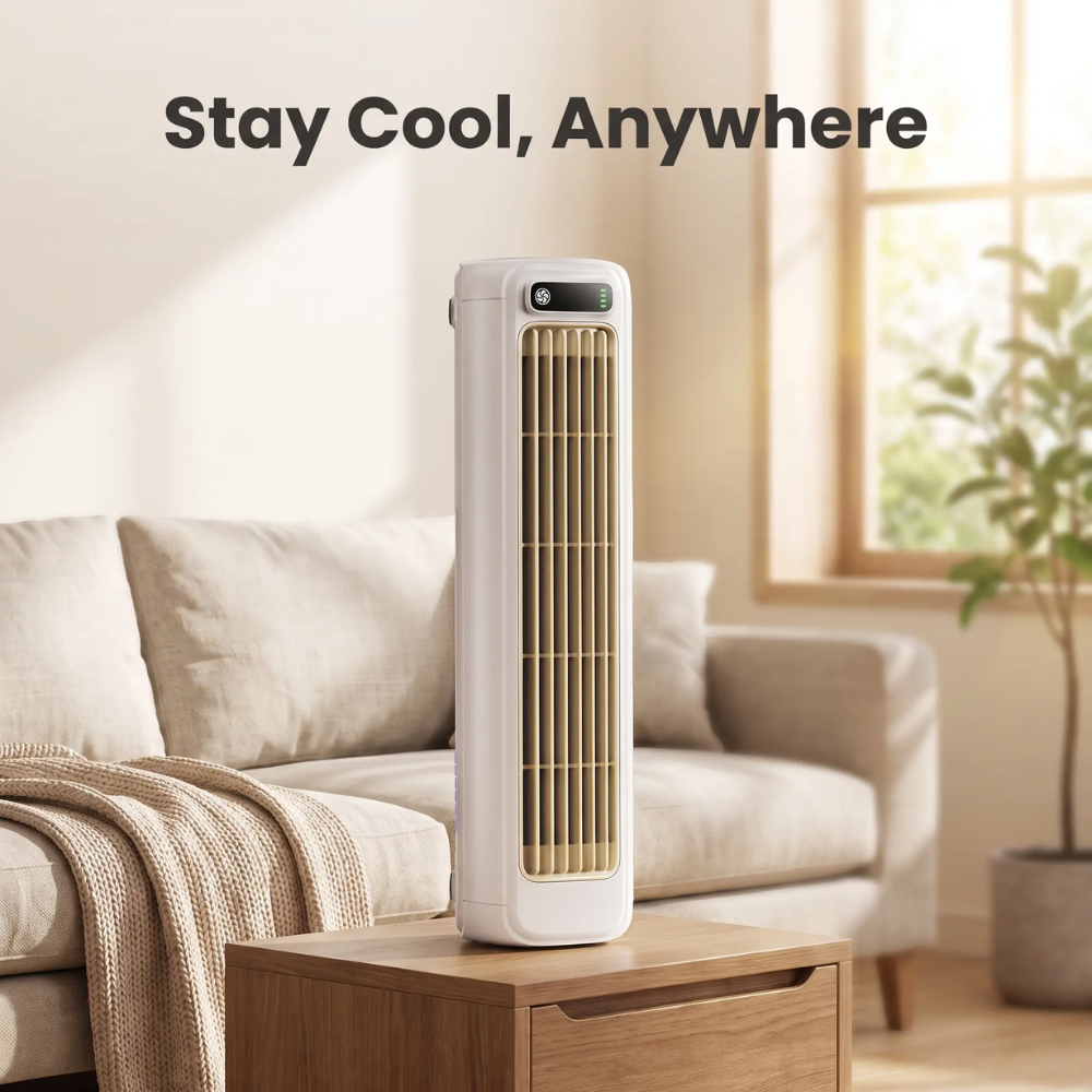 Wall-mounted cooling fan for kitchen use