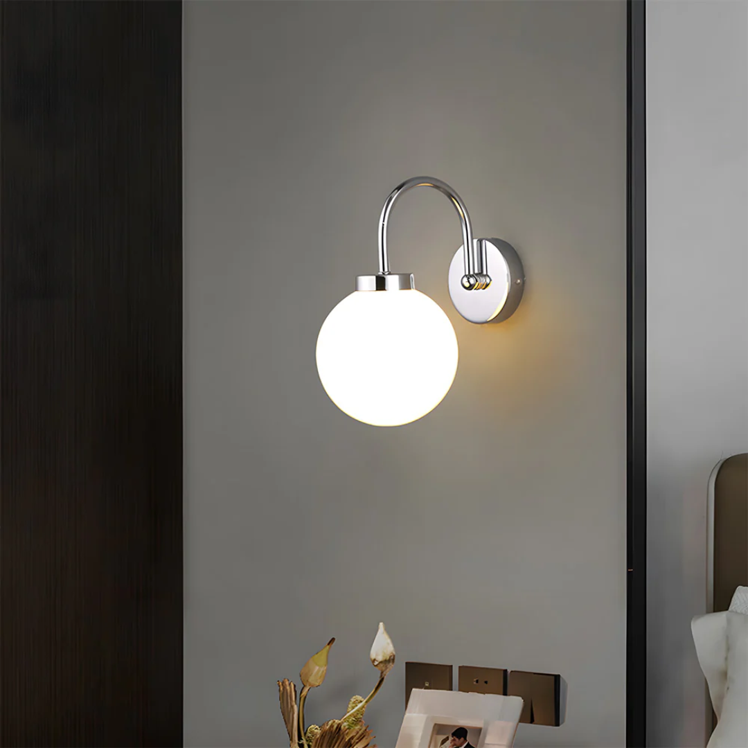 Wall lamp with Glass Sphere