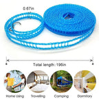 Portable Windproof Non-Slip Clothesline for Outdoor & Home