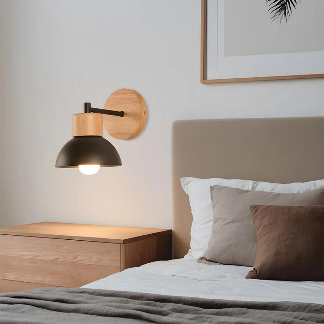 Stylish Wall Lamp Made of Wood