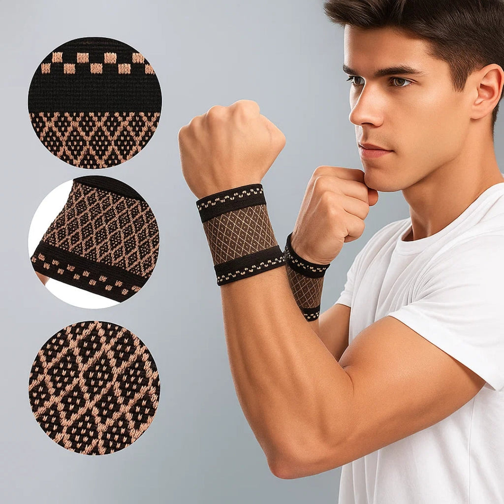 Copper‑Infused Compression for Wrist Pain Relief – Breathable Low‑Profile Sleeve for Everyday & Sports