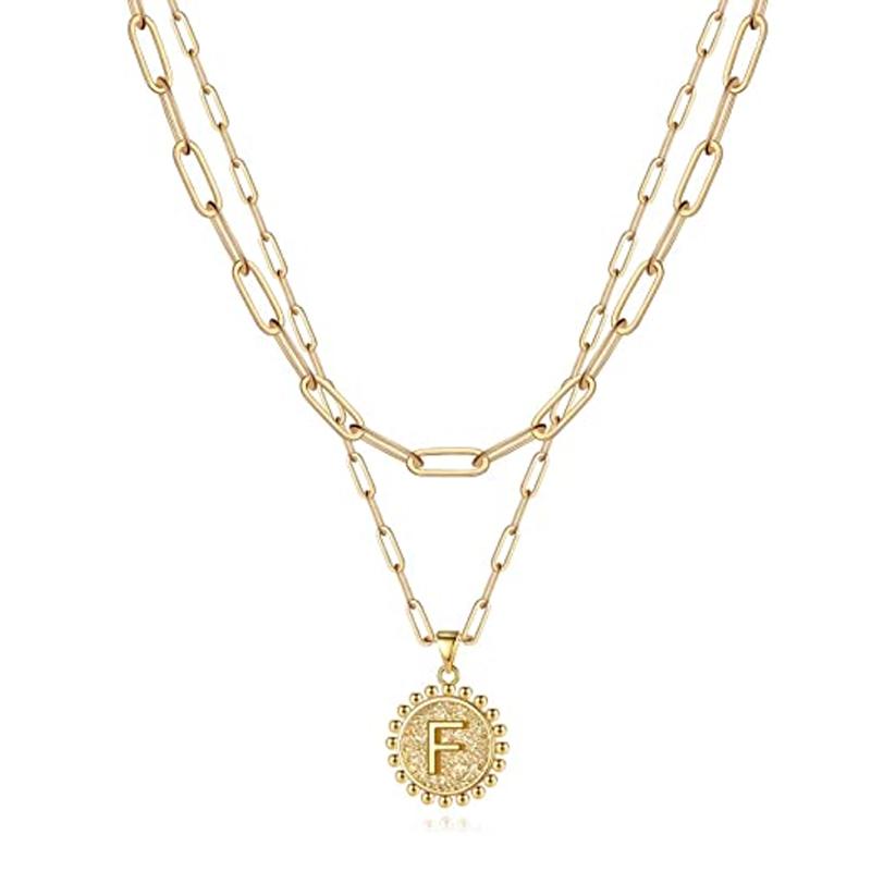 Golden Initial Necklaces for Women