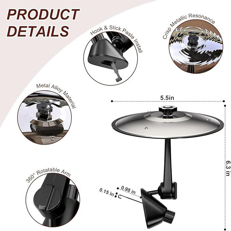 Car air vent decoration – mini drum cymbals